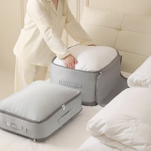 Compression Duvet Storage Bag – Large Capacity, Breathable Satin, Machine Washable