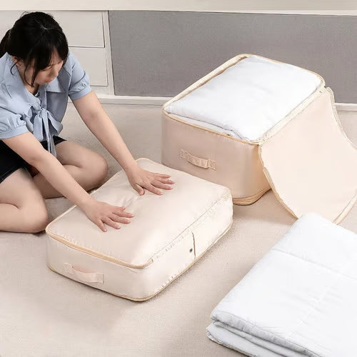 Compression Duvet Storage Bag – Large Capacity, Breathable Satin, Machine Washable